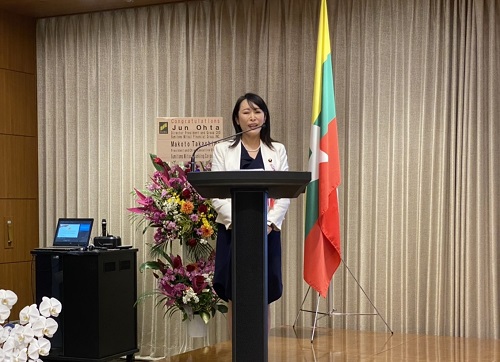 令和２年１月２４日（金），森まさこ法務大臣はミャンマー連邦共和国独立７２周年祝賀会にてスピーチを行いました。